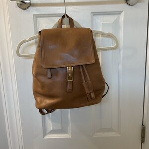 Coach Brown Leather Backpack